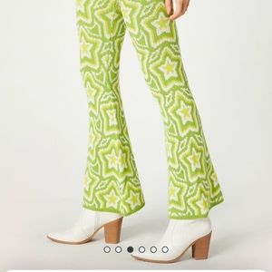 Knit lime green pants - never worn